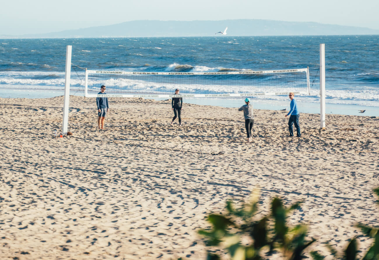 Santa Monica Beach Volleyball Playing Place